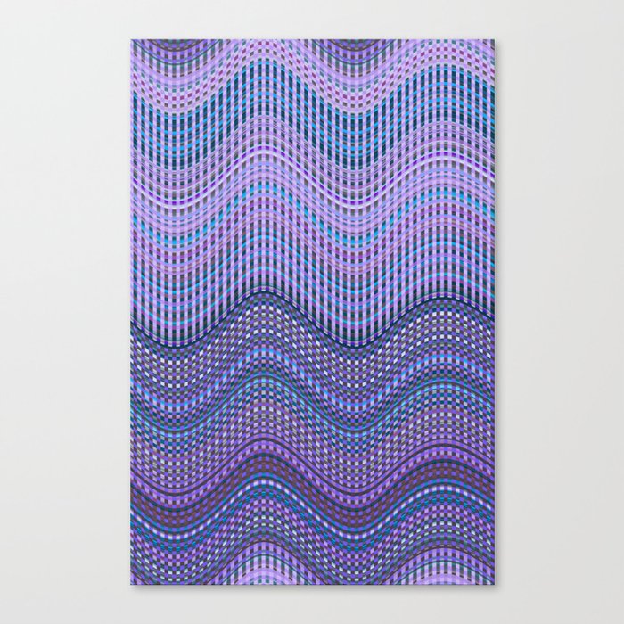 Purple Wavy Pattern  Canvas Print