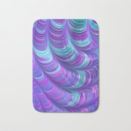 Jewel Tone Abstract Bath Mat | Cyan, Funkyart, Funky, Vibrantcolors, Fractal, Ruffle, Abstractart, Vibrant, Waves, Groovyart 