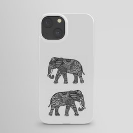Patterned elephant tangle iPhone Case