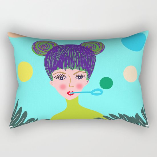 Playful girl Rectangular Pillow