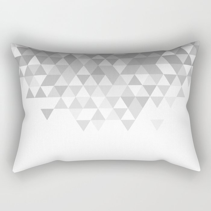 Black And White Triangles Pattern Rectangular Pillow
