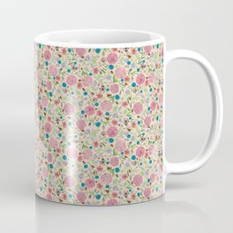 Ditsy Floral Pattern - Peach Coffee Mug