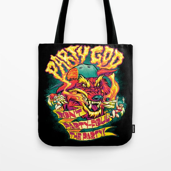 PARTY GOD (red) Tote Bag
