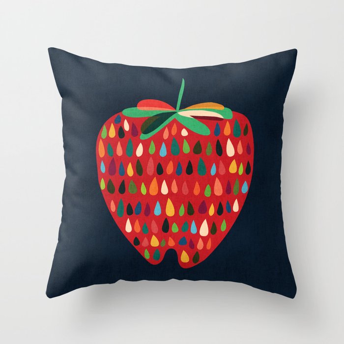 strawberry throw pillow