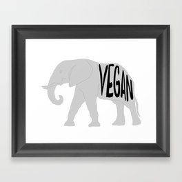 vegan (elephant)  Framed Art Print