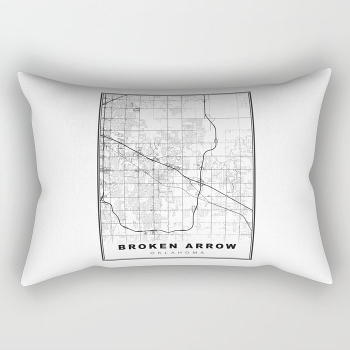 Broken Arrow Map Rectangular Pillow