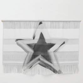 Star White. Painted 80's retro style. Wall Hanging