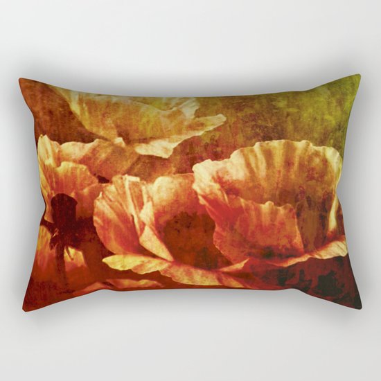 vintage poppies Rectangular Pillow