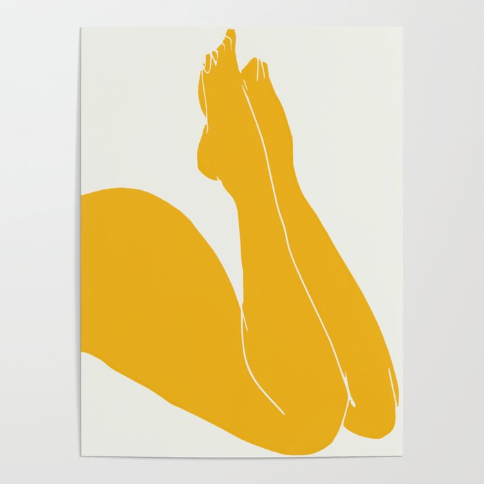 Nude in yellow 3 Poster