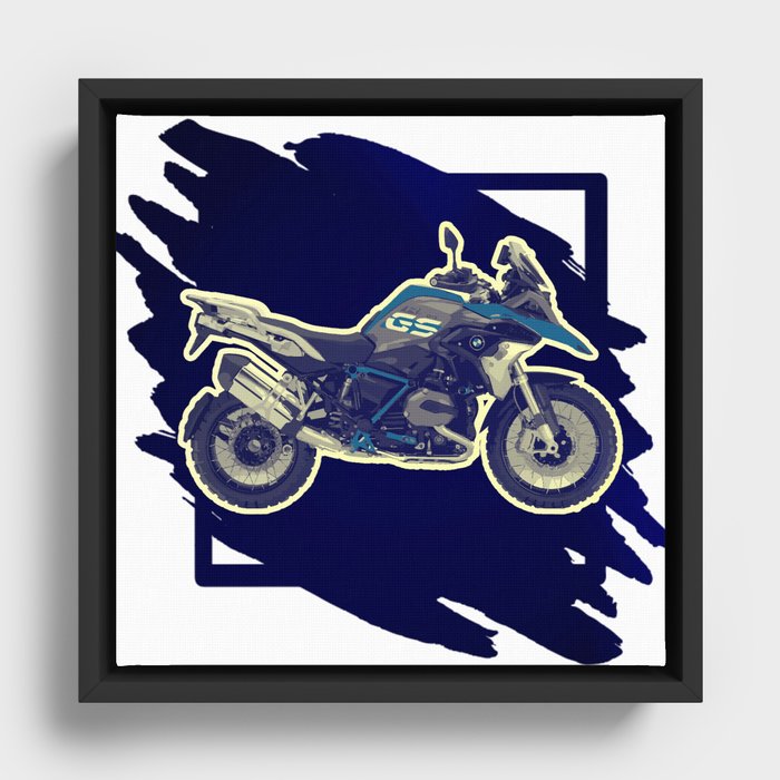 Adventure motorcycles are more fun  Framed Canvas
