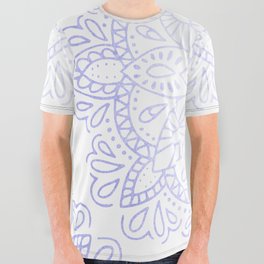 Very Peri 2022 Color Of The Year Violet Pretty Periwinkle Mandala All Over Graphic Tee