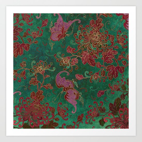 Chrysanthemum Garden Art Print