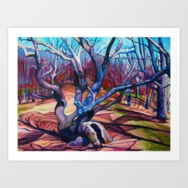 Bly Gap Oak Tree Art Print | Painting, Oaktree, Tree, Oak, Landscape, Blygapoak, Backpacking, Oilpainting, Oils, Blygap 