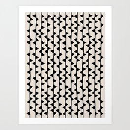 Triangles / Black & White Pattern Art Print