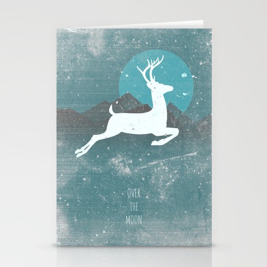 Over The Moon Stationery Cards