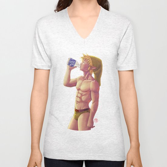 Lonlon Milk makes your body good Unisex V-Neck