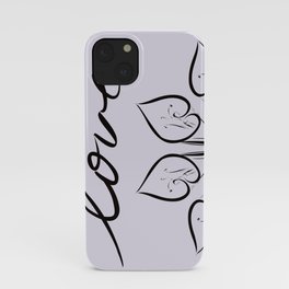 floral flowers text words love iPhone Case