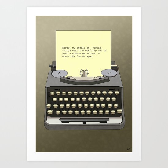 Typewriter Art Print