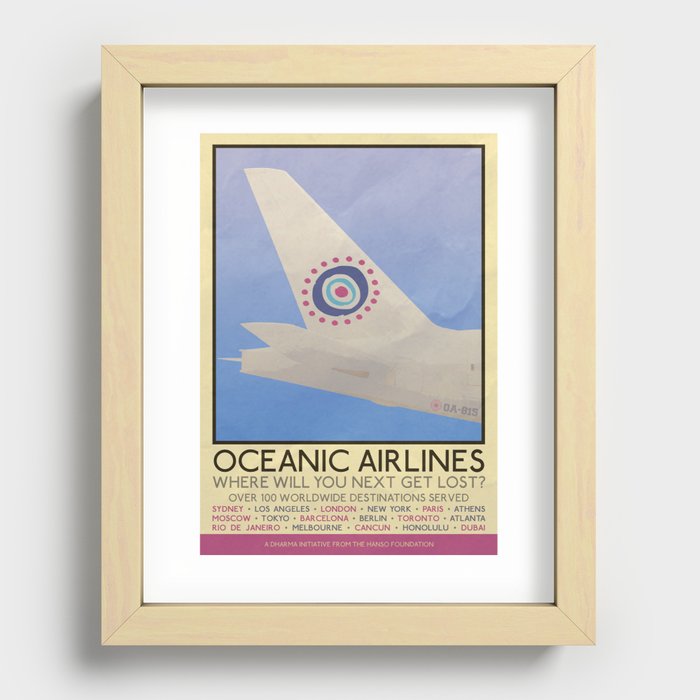 Silver Screen Tourism: OCEANIC AIRLINES / LOST Recessed Framed Print