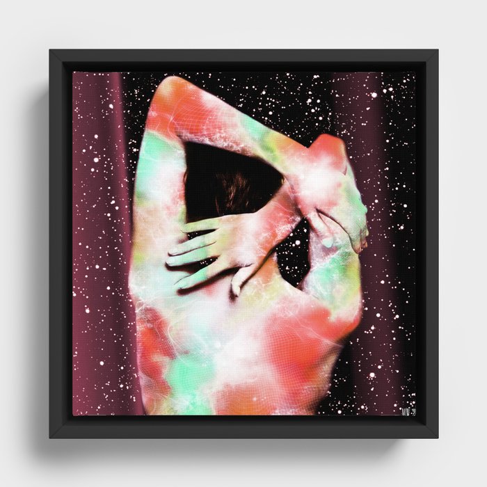 Woman Of The Cosmos Framed Canvas