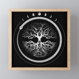 Ouroboros Tree of Life Framed Mini Art Print