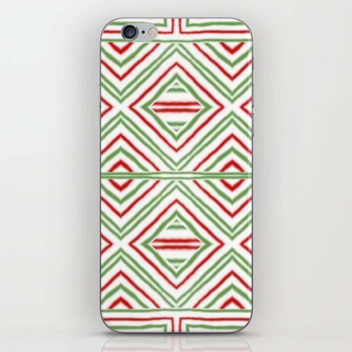 New Red & Green Holiday Pattern  iPhone Skin