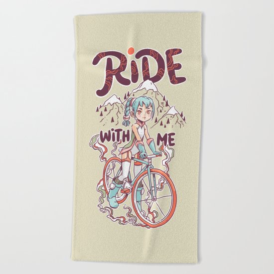Ride With Me Beach Towel
