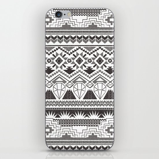 CRYSTAL AZTEC B/W iPhone & iPod Skin