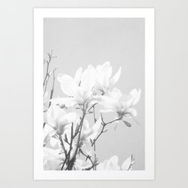 Magnolias Black & White #1 #wall #art #society6 Art Print