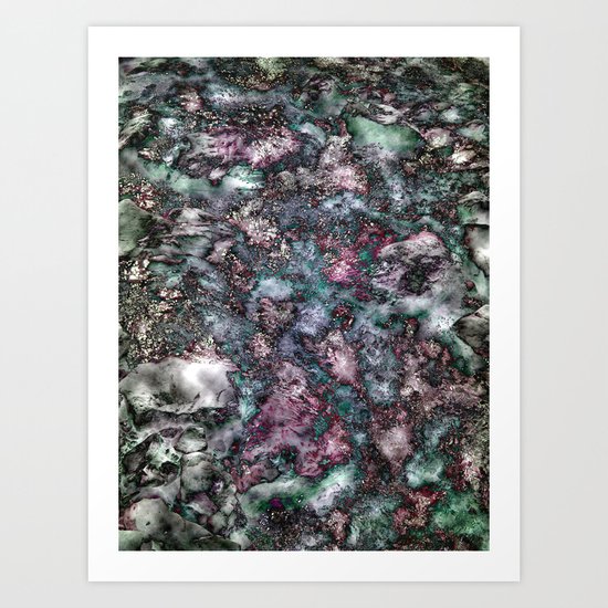 mountain creek abstract Art Print