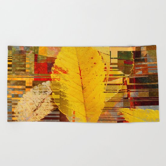 fallin' into digital Beach Towel