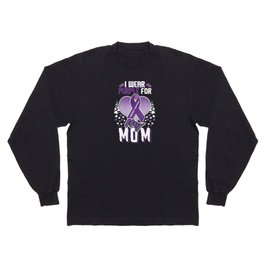 Purple For Mom Alzheimer Alzheimer's Awareness Long Sleeve T-shirt