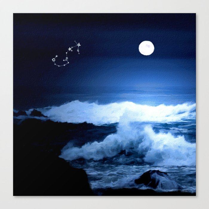 Dark Scorpio Rising - Oceanscape Canvas Print