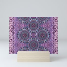 Purple Mandalas Boho Style Mini Art Print