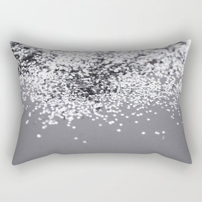 Sparkling SILVER Lady Glitter #2 (Faux Glitter) #decor #art #society6 Rectangular Pillow