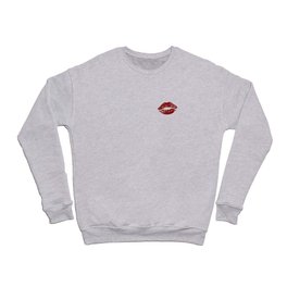 Red and Black Lipstick Stain Pattern Crewneck Sweatshirt