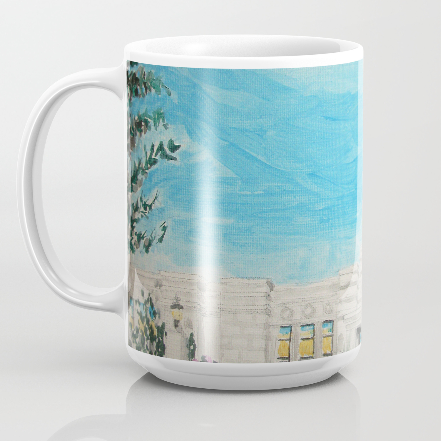 Reno Nevada Lds Temple Painting Coffee Mug By Bekablo Society6