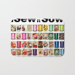 iSew n Sow Bath Mat | Typography, Collage, Vintage, Funny 