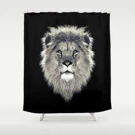 Lion Portrait Shower Curtain