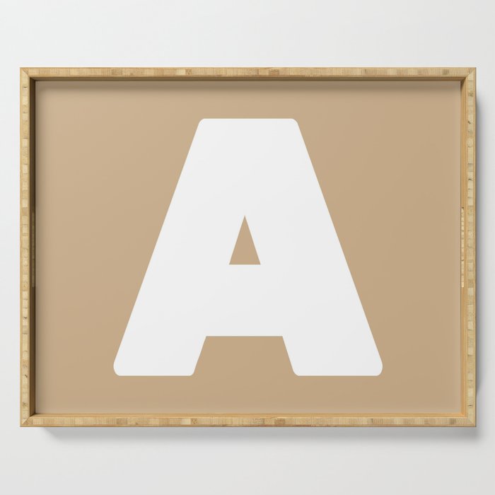 A (White & Tan Letter) Serving Tray