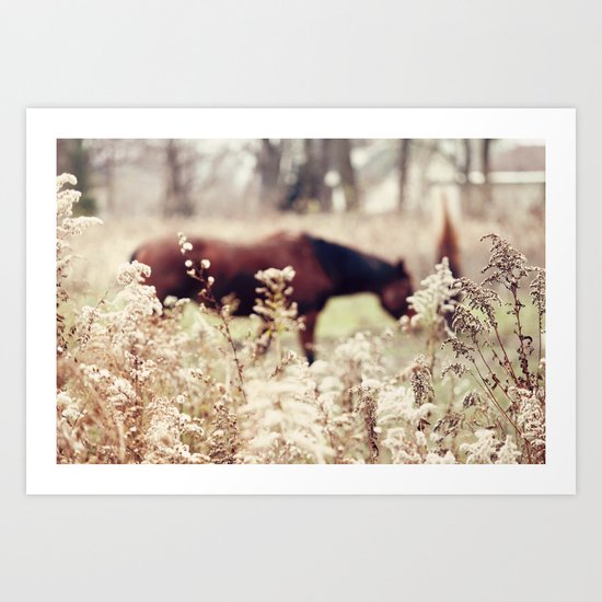 in the field Art Print