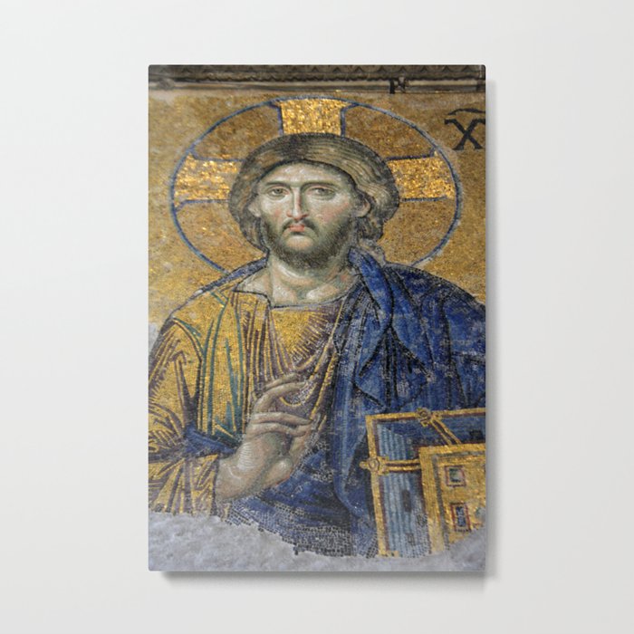 Christ Pantocrator Mosiac Upper Gallery Hagia Sophia Metal Print