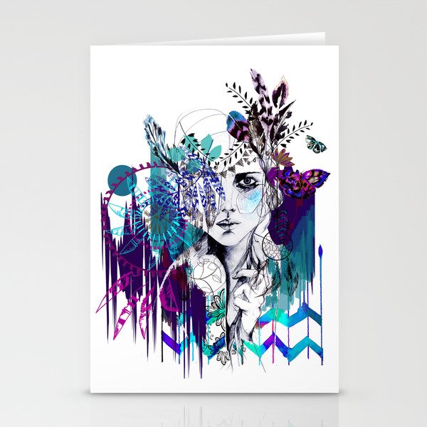 Tribal Girl - Colourway - Stationery Cards