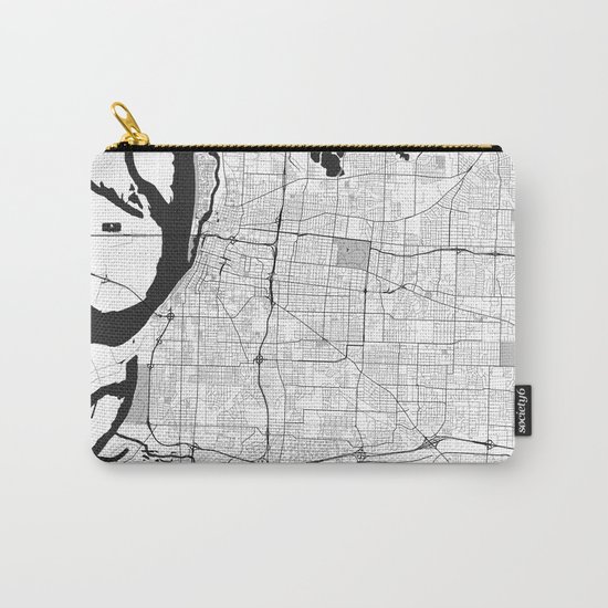 Memphis Map Gray Carry-All Pouch