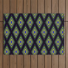 Colorful Diamonds Pattern Variation 2 Outdoor Rug