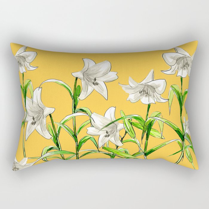 Lilies Rectangular Pillow