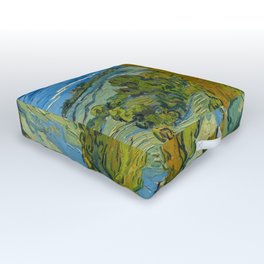 Two Poplars In The Alpilles Saint-Remy Van Gogh Outdoor Floor Cushion