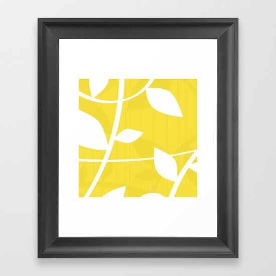 Vine in Yellow by Friztin Framed Art Print