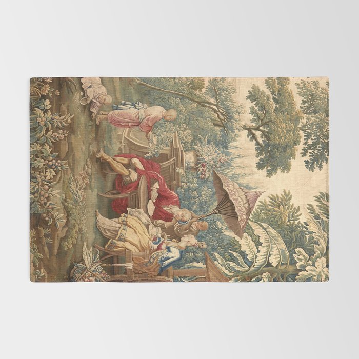 Antique 18th Century Chinoiserie Aubusson Tapestry Francois Boucher