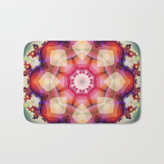 Decorative mandala abstract with translucent colors Bath Mat